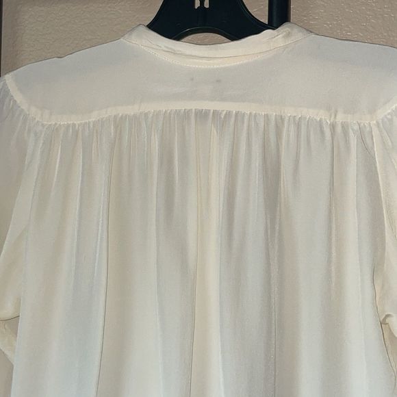 Wilfred Aritzia Women’s Silk Popover Long Blouse Tunic Top size XXS Ivory - Picture 7 of 11